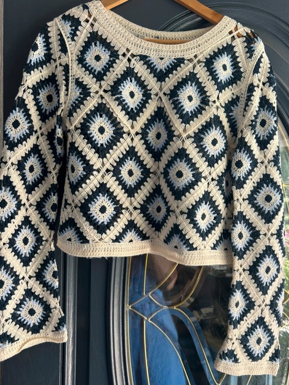 Rebellion High Quality Crocheted Sweater Large NWOT